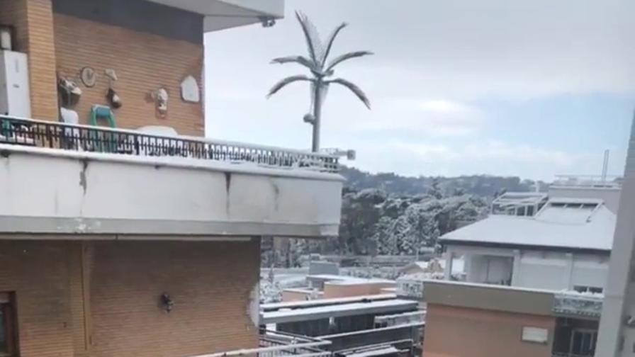 La neve a Roma da casa Immobile ancora pi suggestiva